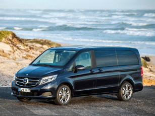 Картинка автомобили mercedes-benz темный 2014 v 250 bluetec