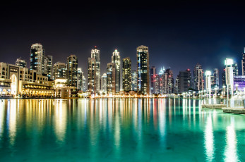 Картинка dubai +uae города дубаи+ оаэ uae гавань дубай небоскрёбы ночной город здания