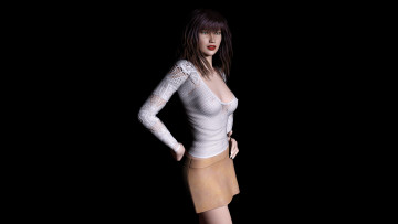 Картинка 3д+графика people+ люди девушка взгляд