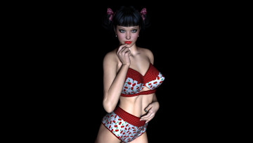 обоя 3д графика, people , люди, фон, девушка, взгляд