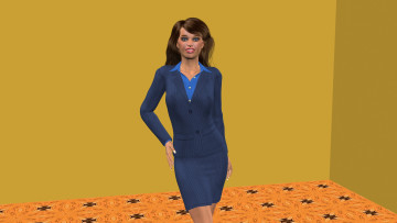 Картинка 3д+графика people+ люди взгляд девушка