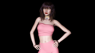 Картинка 3д+графика people+ люди взгляд девушка