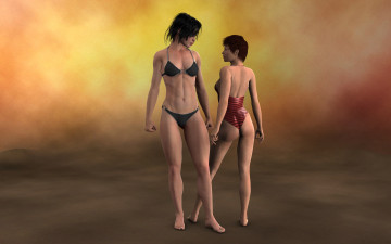 Картинка 3д+графика people+ люди купальник девушки