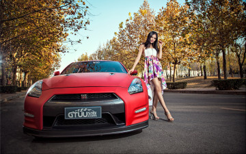 обоя автомобили, авто с девушками, автомобиль, девушка