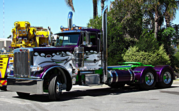 Картинка автомобили peterbilt хром разрисованый петербилт