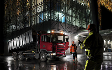 Картинка автомобили scania красный скания