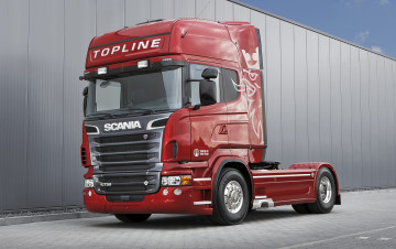 Картинка автомобили scania красный скания