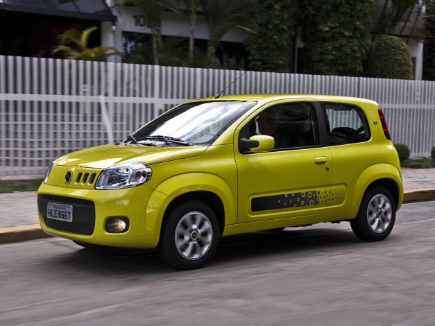 Обои картинки фото автомобили, fiat, 3-door, vivace, uno, желтый