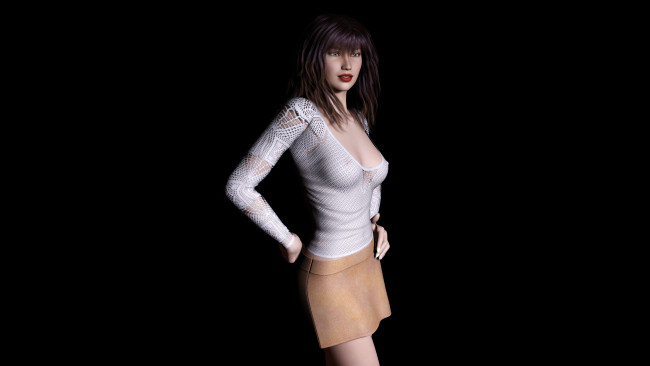 Обои картинки фото 3д графика, people , люди, девушка, взгляд