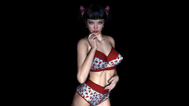 Обои картинки фото 3д графика, people , люди, фон, девушка, взгляд