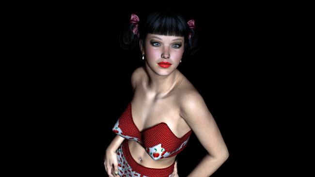 Обои картинки фото 3д графика, people , люди, фон, девушка, взгляд