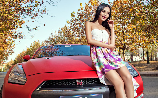 Обои картинки фото автомобили, авто с девушками, автомобиль, девушка