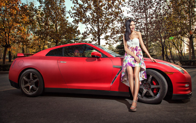 Обои картинки фото автомобили, авто с девушками, автомобиль, девушка