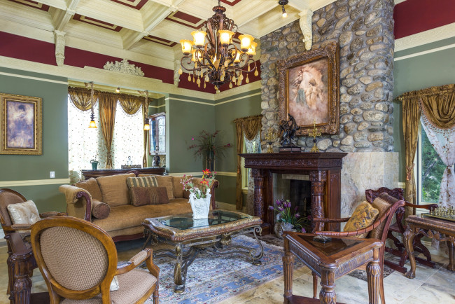 Обои картинки фото интерьер, гостиная, камин, убранство