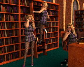 Картинка 3д+графика люди+ people девушки взгляд улыбка библиотека фон