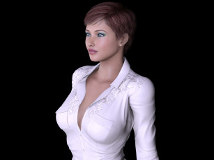 Картинка 3д+графика люди+ people взгляд девушка фон