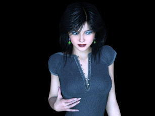 Картинка 3д+графика люди+ people взгляд девушка фон