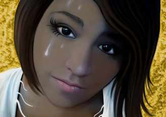 Картинка рисованное люди фон девушка взгляд