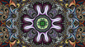 Картинка 3д+графика фракталы+ fractal цвета фон узор