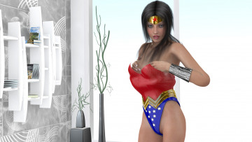 Картинка 3д+графика люди+ people девушка взгляд фон