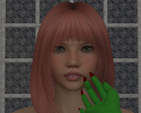 Обои картинки фото 3д графика, портрет , portraits, лицо, фон, взгляд, девушка