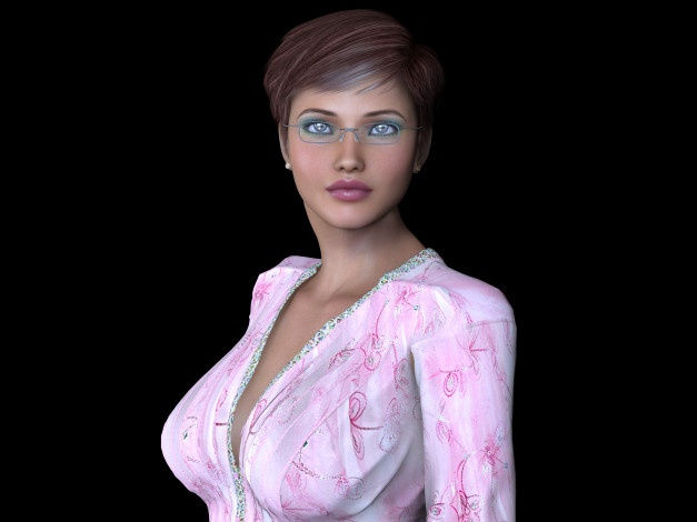 Обои картинки фото 3д графика, люди , people, фон, девушка, взгляд