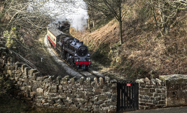 Обои картинки фото техника, паровозы, дорога, железная, паровоз