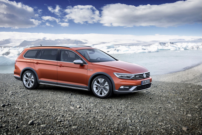 Обои картинки фото 2015 volkswagen passat alltrack, автомобили, volkswagen, тюнинг, оранжевый