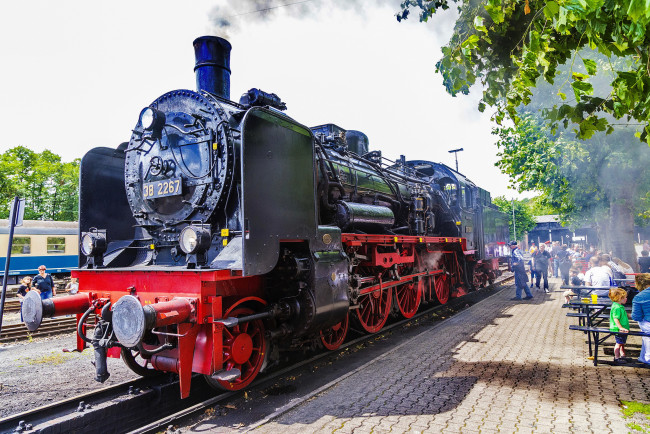 Обои картинки фото техника, паровозы, дорога, железная, паровоз