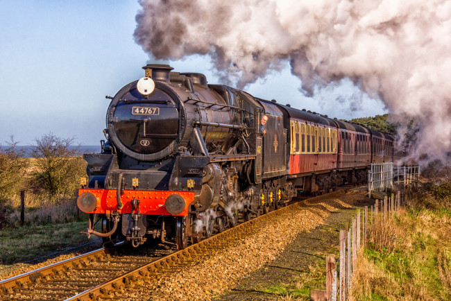 Обои картинки фото техника, паровозы, паровоз, дорога, железная