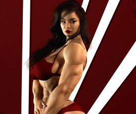 Картинка 3д+графика люди+ people девушка взгляд фон