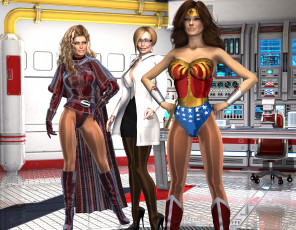 Картинка 3д+графика люди+ people девушки взгляд фон