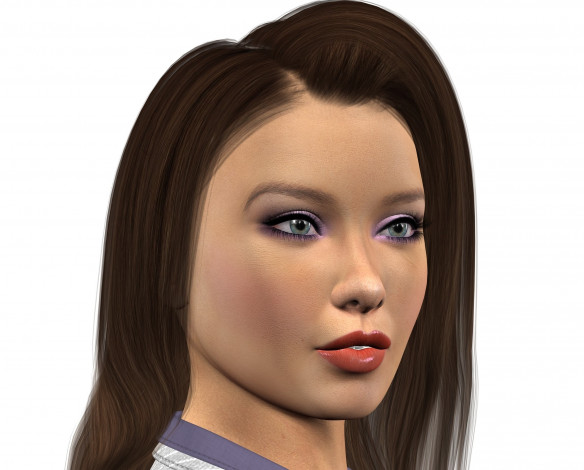 Обои картинки фото 3д графика, портрет , portraits, фон, взгляд, девушка