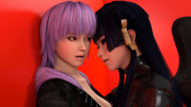 Обои картинки фото 3д графика, аниме , anime, девушки, взгляд, фон, демон