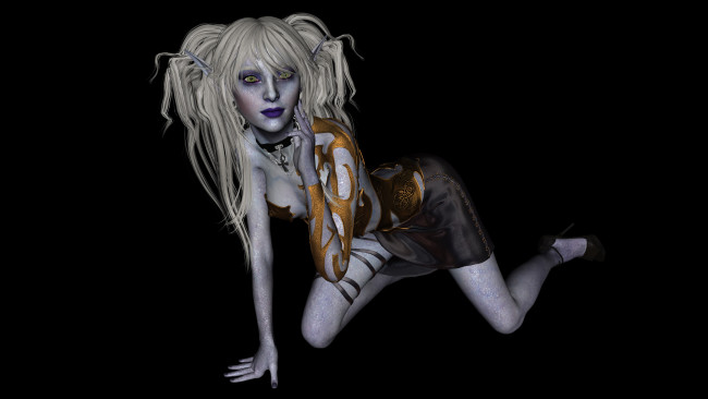 Обои картинки фото 3д графика, эльфы , elves, эльфийка, взгляд, фон