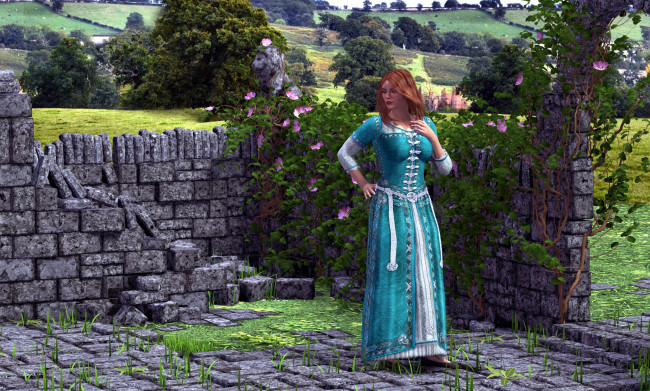 Обои картинки фото 3д графика, люди , people, девушка, взгляд, фон