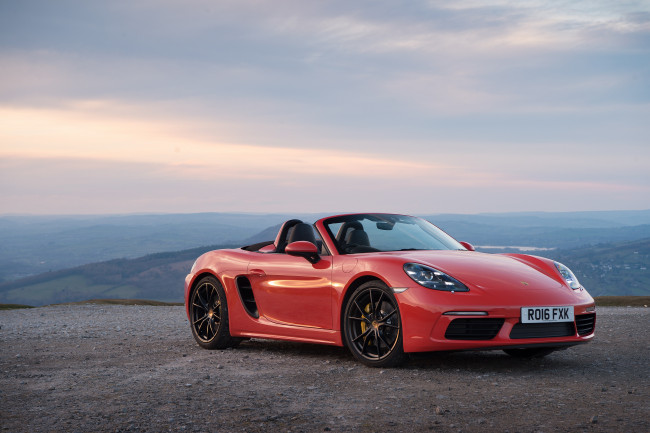 Обои картинки фото автомобили, porsche, 2016г, boxster, s, 718, 982, uk-spec
