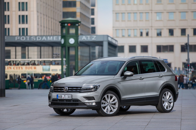Обои картинки фото автомобили, volkswagen, 2016г, tiguan