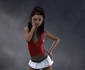 Картинка 3д+графика люди+ people девушка взгляд фон