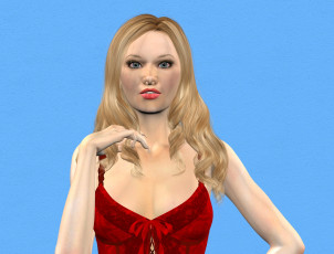 Картинка 3д+графика люди+ people девушка взгляд фон