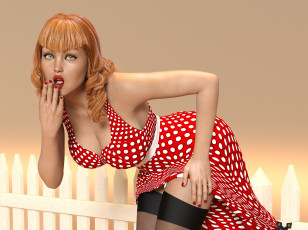 Картинка 3д+графика люди+ people фон взгляд девушка