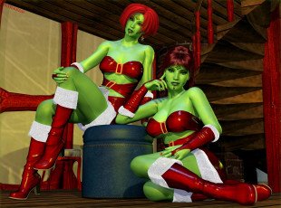 Картинка 3д+графика существа+ creatures халки взгляд фон