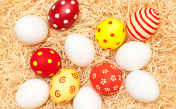 обоя праздничные, пасха, яйца