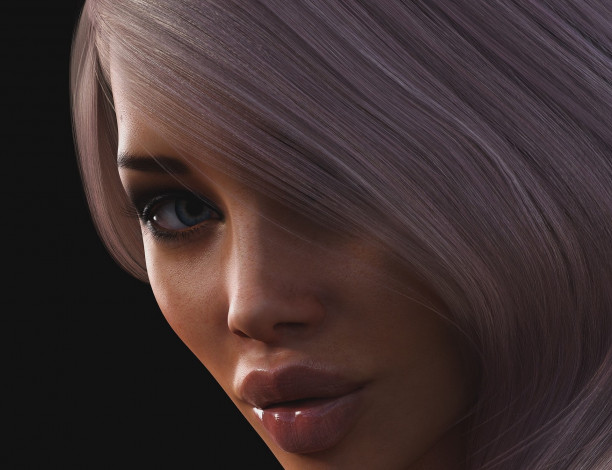 Обои картинки фото 3д графика, портрет , portraits, девушка, взгляд, фон