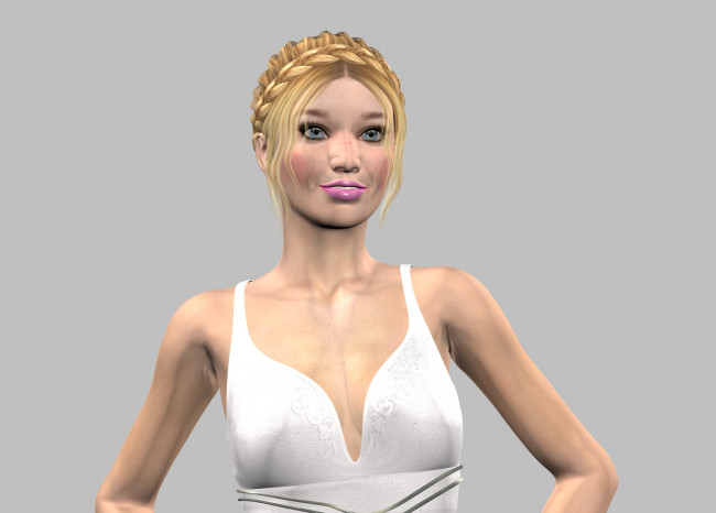 Обои картинки фото 3д графика, люди , people, девушка, взгляд, фон