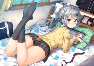 Картинка аниме unknown +другое+ фон взгляд девушка