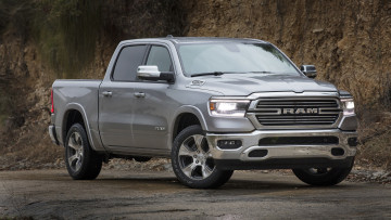 обоя dodge ram 1500 laramie 2019, автомобили, ram, 1500, dodge, серый, 2019, laramie, металлик