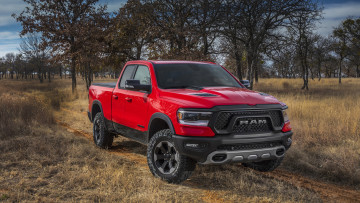 обоя dodge ram 1500 rebel 2019, автомобили, ram, красный, dodge, 1500, rebel, 2019