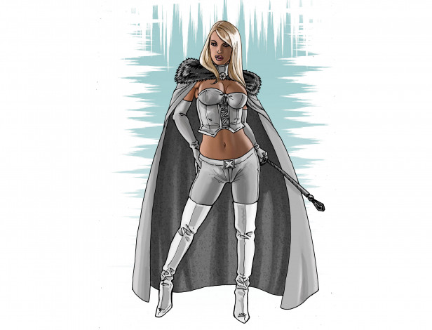 Обои картинки фото рисованное, комиксы, девушка, фон, взгляд