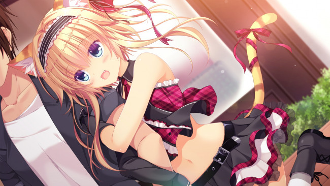 Обои картинки фото аниме, unknown,  другое , фон, взгляд, девушка